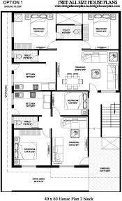 3bhk 40 X 60 House Plans 40 X 60