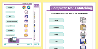 Ks1 Computer Icons Matching Worksheet