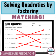 Solving Quadratic Equations By