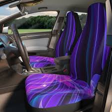 Purple Black Vehicle Seat Covers Auto
