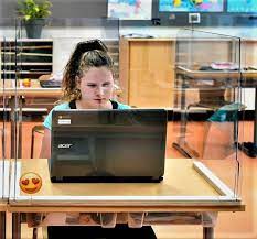 School Desktop Virus Barriers Plexiglass