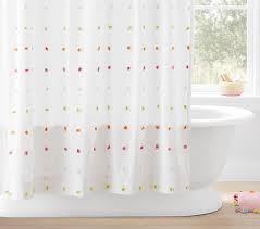 Tufted Dot Shower Curtain Pottery