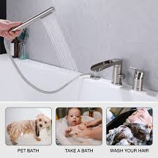 Wowow 3 Hole Brushed Nickel Waterfall