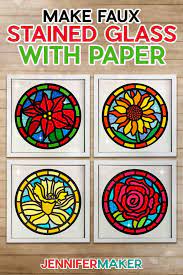 Layered Paper Stained Glass Window Art