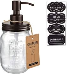 Amolliar Mason Jar Soap Dispensers
