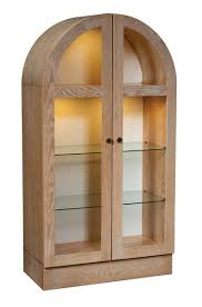 Arched Modern Curio Cabinet With Glass