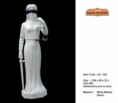 Lady Justice Hand Carved Marble