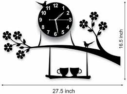 3d Acrylic With Mdf Back Wall Clock For
