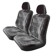 Plush Velvet Embellished Car Seat Cover