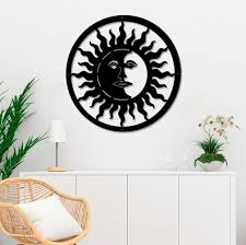 Sun And Moon Face Metal Signs Vintage