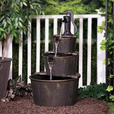 3 Tier Barrel Pump Waterfall Fountain