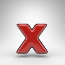 Lowercase Red Letter X Stock Photo By