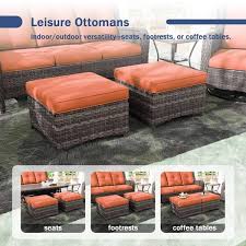 Lounge Chair Set With Orange Cushions