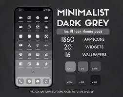 App Icons Pack Grey Aesthetic App Icon