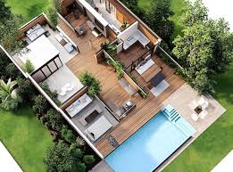 Modern House Plan With Swimming Pool
