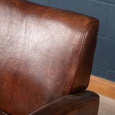 20th Century Dutch Leather Club Chairs