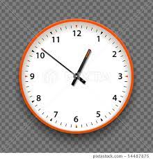 Orange And White Wall Office Clock Icon