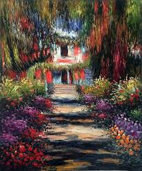 Garden Path At Giverny By Claude Monet