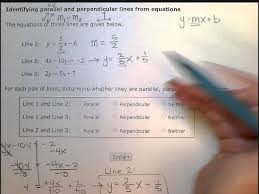 Perpendicular Lines From Equations