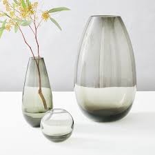 Foundations Smoke Glass Vases West Elm