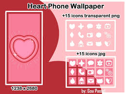 Heart Phone Wallpaper Icon Set Gou
