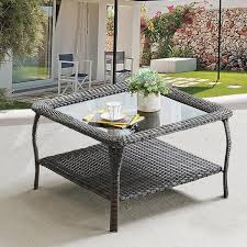 Square Glass Patio Tables The