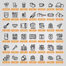 Kitchen Utensil Icon Decals For Home