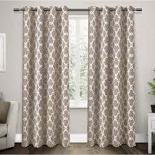 Exclusive Home Gates Grommet Curtain Panel Pair Taupe