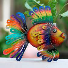 Colorful Steel Fish Wall Sculpture