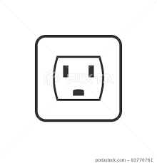 Power Electrical Socket Icon Vector