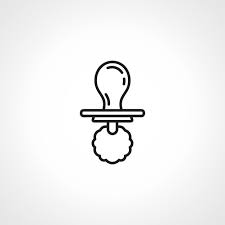 Pacifier Line Icon Pacifier Outline Icon