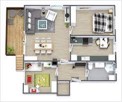 Two Bedroom Apartment 3d Floor Plans