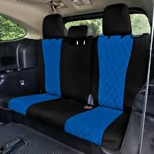 Fh Group Neoprene Custom Fit Seat Covers For 2023 Toyota Highlander Blue 3rd Row Set