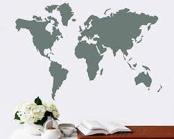 Map Of The World Wall Art Sticker