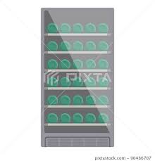 Wine Cabinet Icon Cartoon Vector