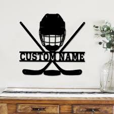 Personalized Hockey Goalie Metal Signs