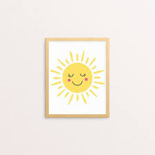 Sunshine Printable Wall Art Cute Sun