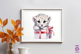 Snow Leopard Gift Box Graphic