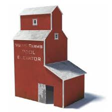 Grain Elevator Red Model Buildings