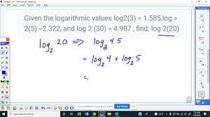 Logarithmic Values Log2 3