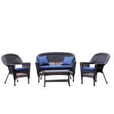 Jeco 4pc Wicker Conversation Set In