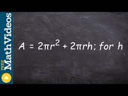 2 Pi Rh Solve For H