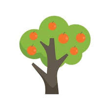 Apple Tree Icon Simple Vector Plant