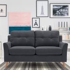 Ocean 3 Seater Sofa Charcoal Fabric