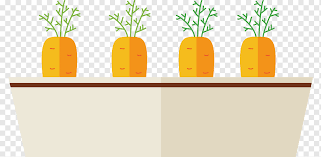 Carrot Flowerpot Icon Creative Design