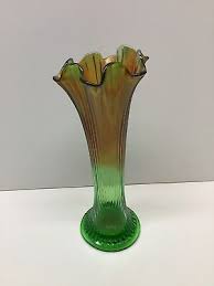 Northwood Fine Rib Carnival Glass Vase