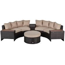 Outsunny 8 Piece Outdoor Rattan Sofa