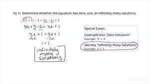 Solving Equations With Zero One Or