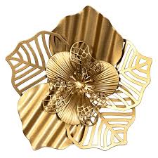 Gold Metal Flower Wall Decor 6