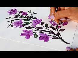 To Paint Flowers In Acrylic Painting